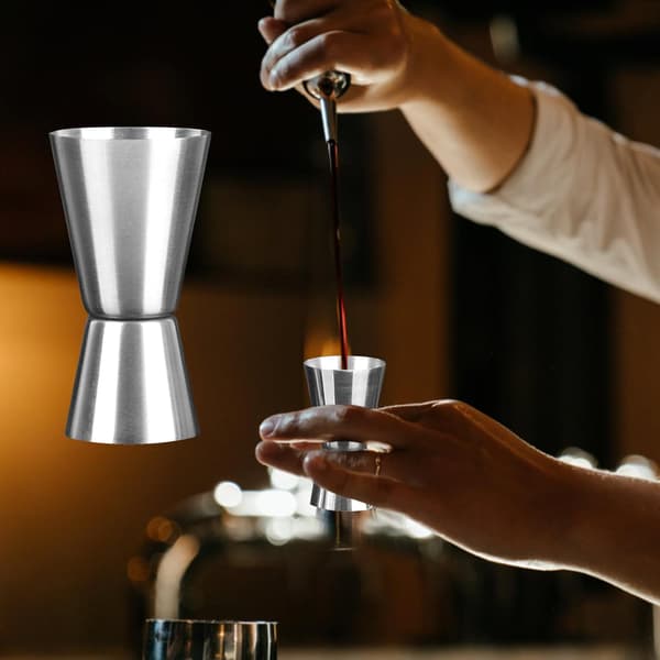(3 stycken) Cocktailmätkopp, Mätkopp, Dubbelsidig jigger i rostfritt stål för bartending