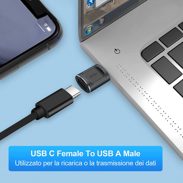 USB C hun til USB han adapter, type C opladerkabel stik