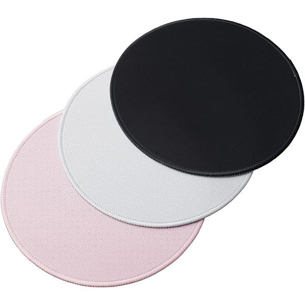 3 stk runde musematte 22 * ​​22cm, musematte med sklisikker gummi