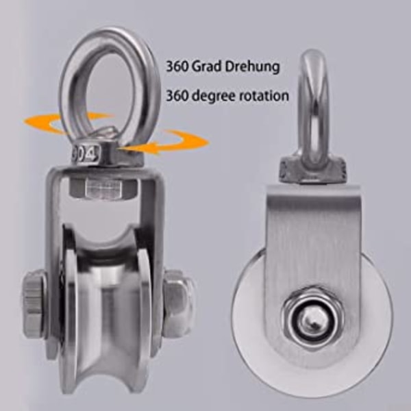 Hjul med 2 lejer, kabeltrisseblok Heavy Duty til vask L