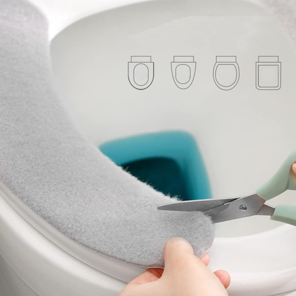 4 paria WC-mattoa antibakteerinen itseliimautuva WC-istuimen pehmusteet