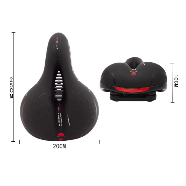 Ergonomisk Touring Gel Sadel för Cykel med Hål och Dubbla Fjädrar