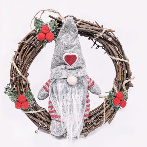 Christmas decoration set, 22 cm Christmas wreath for the entrance