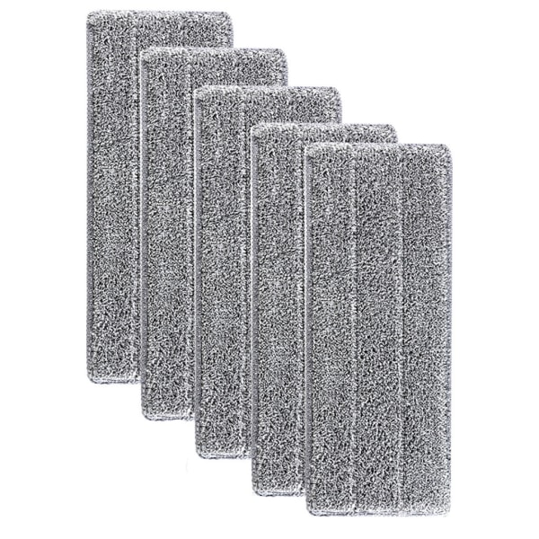 5 Microfiber Broom Refill Covers - Auto Clean And Dry Mop - Repl