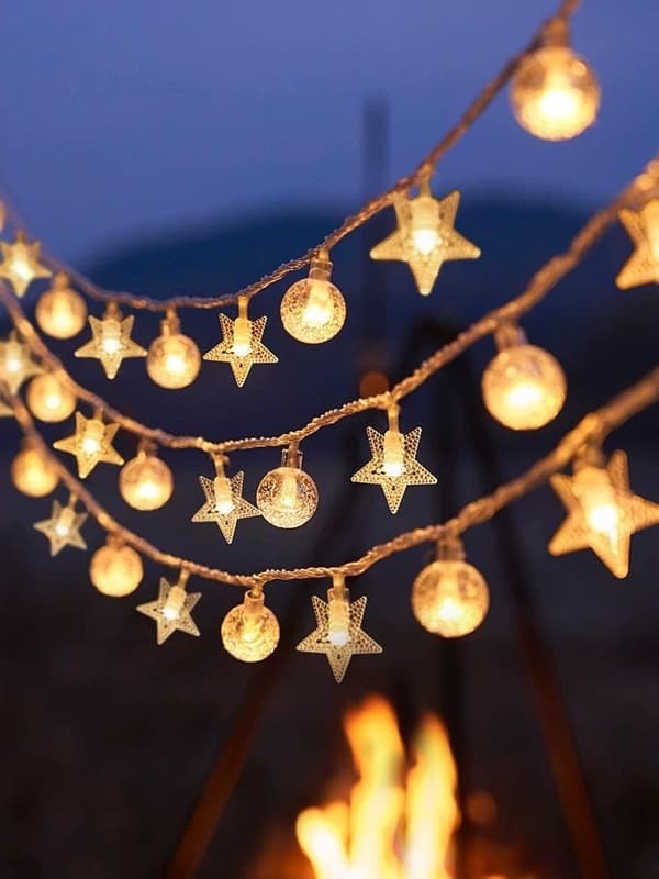 (B) Julbelysning 20ft 40 LED Slinga USB-driven Vattentät Inomhus Utomhus Julbelysning Sovrum Fest