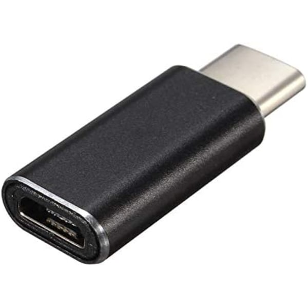 Svart 6st Micro USB till USB - C Convert Head Type Android Conver