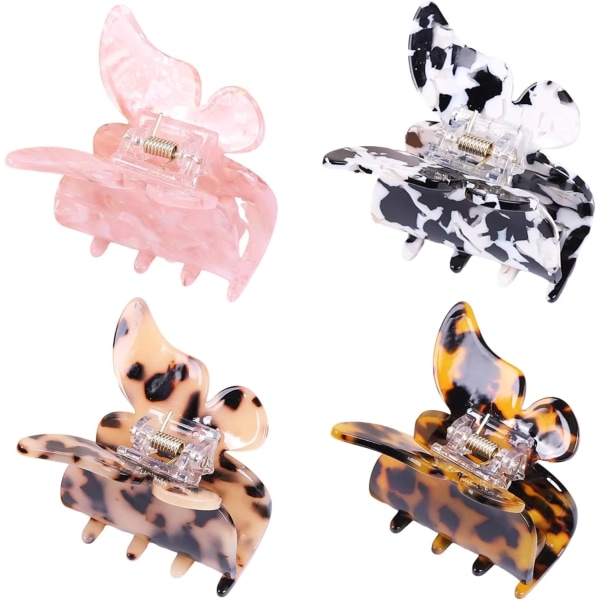 4pcs Butterfly Hair Clips Hair Clips for Women Girls Medium Size