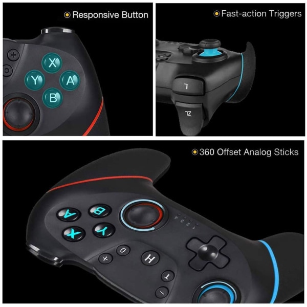 Fjernkontroll Gamepad Joystick, Turbo og Dual Vibration