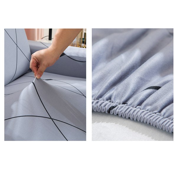 Stretch Armless Sofa Cover, Universal Armless Sofa Cover All Covered Folding Sofa Protector, Easy to Install and Clean, 3 Seater Clic Clac Cover, Gray