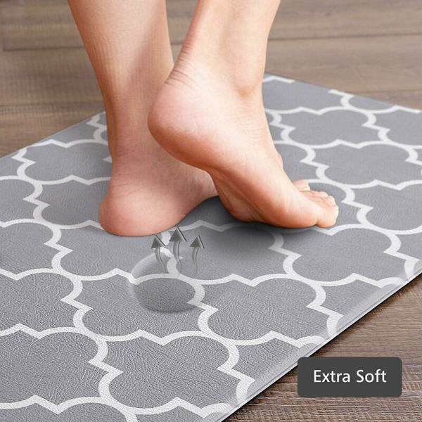2 st köksmatta vadderad anti-trötthetsköksmatta, ergonomisk wa