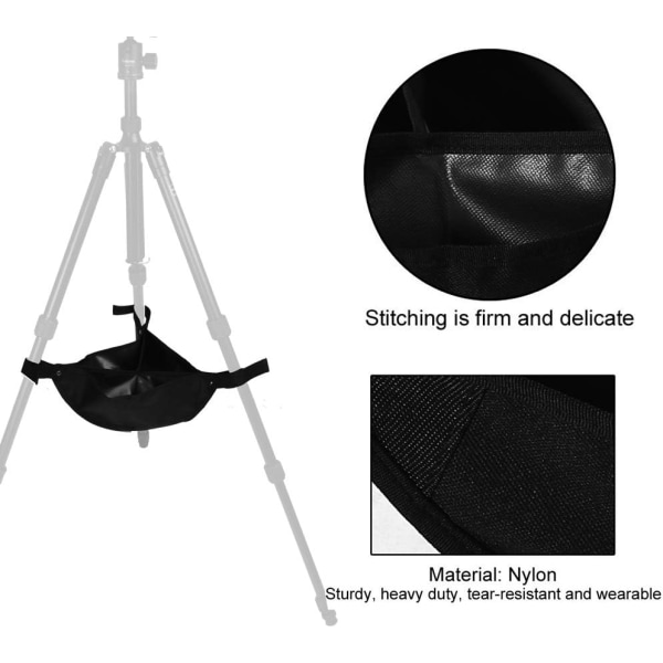 Tripod Viktväska Svart Hållbar Tripod Stenväska Universell Lätt