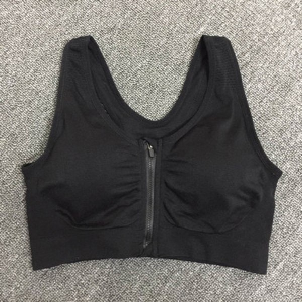 (S)2PCS Kvinners Sports BH Front Glidelås Push Up BH Vest Avtakbar