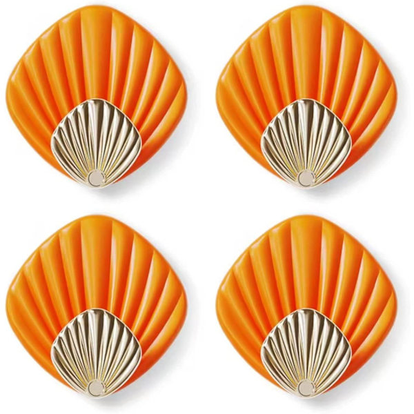 Itsekiinnittyvät koukut, ei reikää, vahva liima, 4 viskoosikoukkua orange