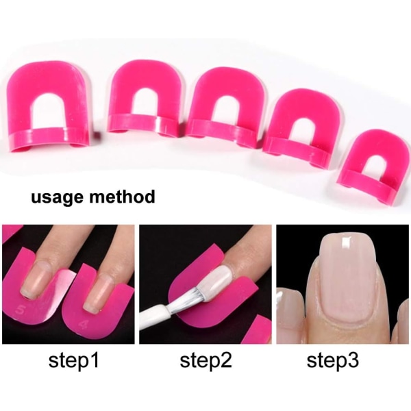 Nagellacksskydd, 26 spillskydd, plastskydd, nagellacksschablon, återanvändbar, spillskydd