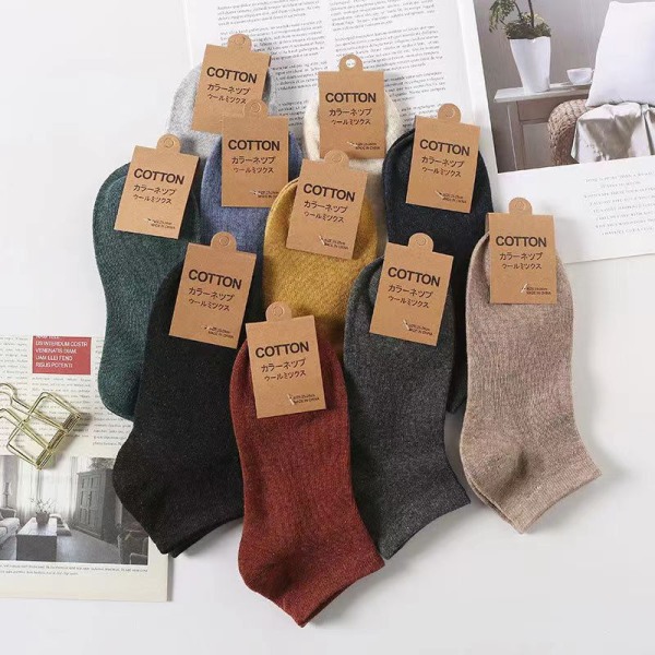 Sokker for menn, pakke med 10 par lave sokker for menn for kvinner, B for menn