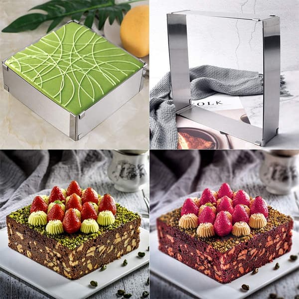 Den stora justerbara infällbara bakverktyget Mousse Cirkel Kvadrat