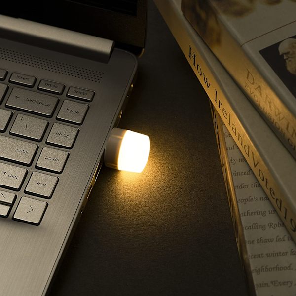 Mini USB-nattelys, kompakt LED-pære, bærbar belysning, Ambie