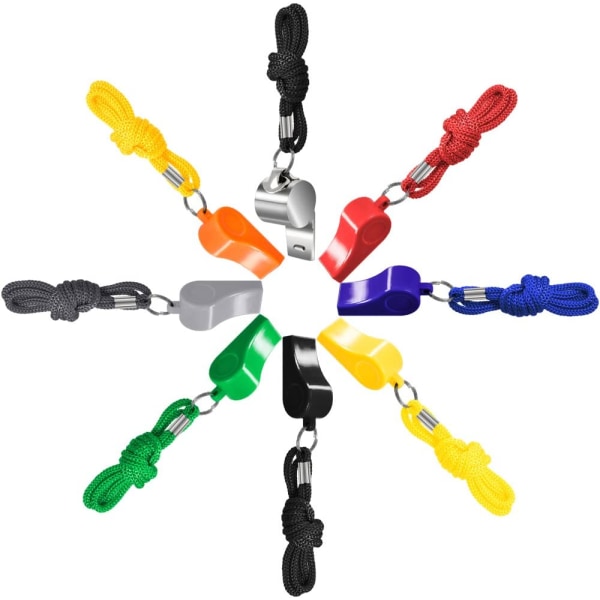 10 stk ABS Color Whistle Barneplast Medium Whistle Wh