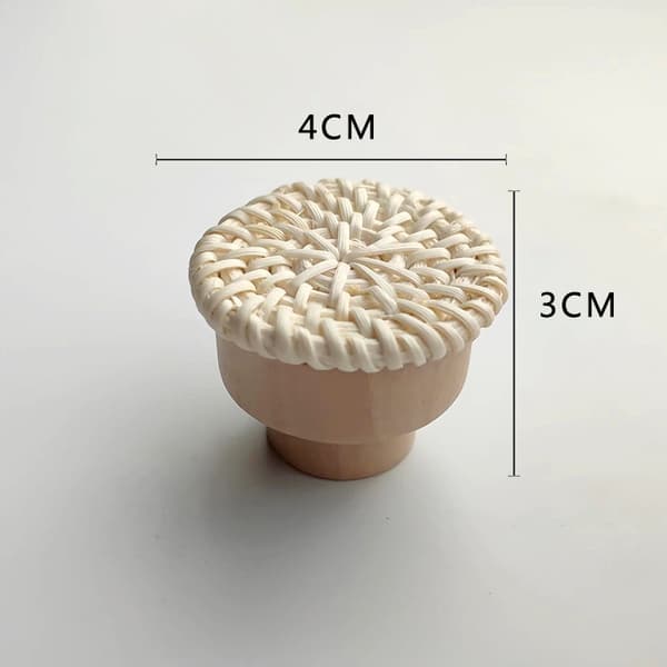 Boho Rattan Knoppar för Kommod Runda Skruvar Kompatibla Boho Möbler