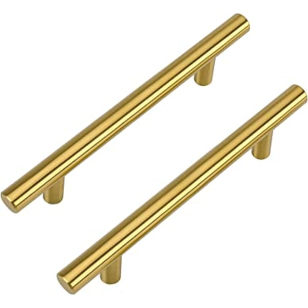 2-pack guld kökshandtag köksskåp handtag 128mm mässing K