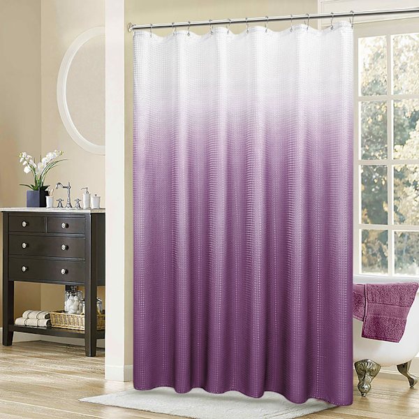 Dusjforheng 180 x 180 cm lilla gradient dusjforheng vanntett trykt polyester dusjforheng