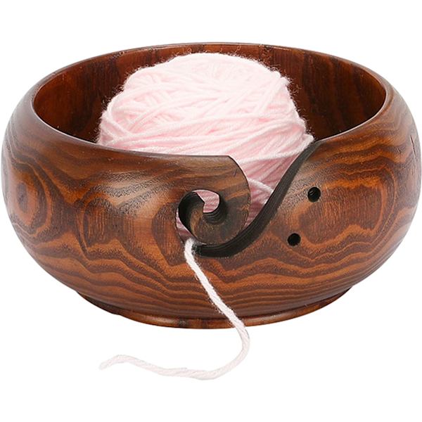 6,3 tum rosenträ garn skål garn boll hållare stickning garn