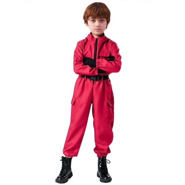 Squid Game Halloween Jul Cosplay Kostym Barnset, Skor Ingår Ej (S)