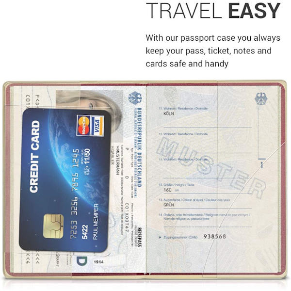 1x Passbeskyttelsesdeksel - PVC og plastpass C