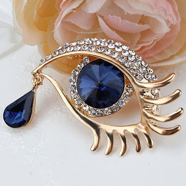 Tåre av engel Rhinestone Brosje Pin Dekket Skjerf Sjal Klips F
