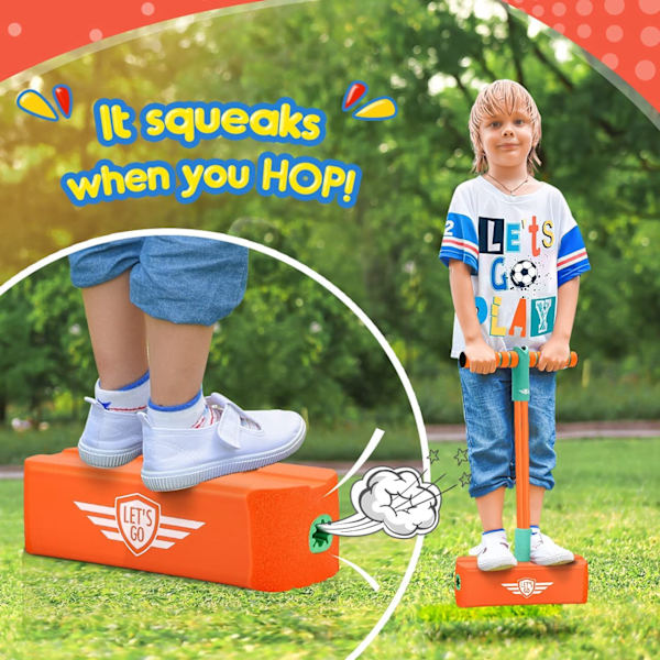 Skumgummi Pogo Stick för Pojkar Flickor - Fem Gånger Stretch Säker och Rolig
