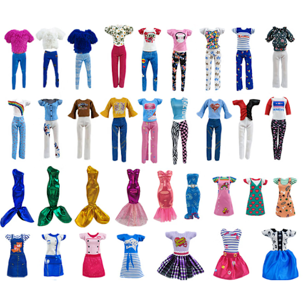 27 kappaletta 30 cm:n Barbie-nuken vaatteita Tyttönuket Prinsessa tekee