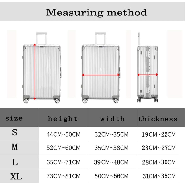 Reisebagasjedeksel Spandex koffertbeskytter (M (for 22--24 i