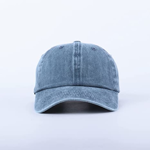 Unisex Baseball Cap Bomuld Passer Til Mænd Kvinder Vasket Denim Justerbar