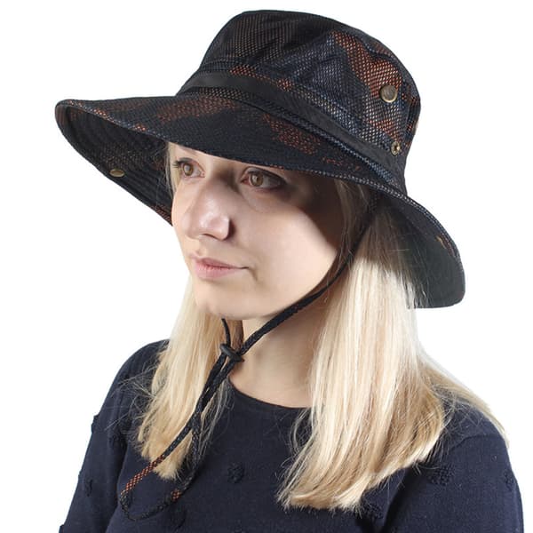 Mesh Camouflage Bucket Hat för Kvinnor
