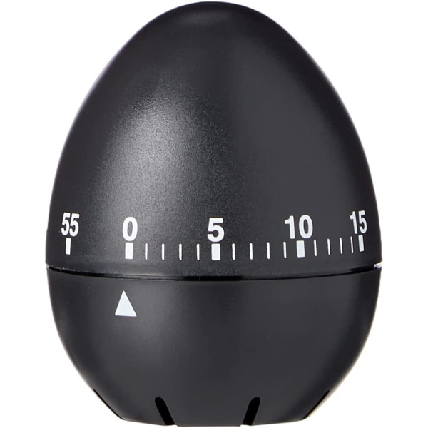 Lotde 4 Svart Eggformet Mekanisk Timer