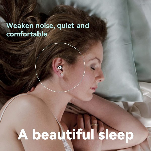 Öronproppar för att sova - 1 par öronproppar 27dB, återanvändbar silikon