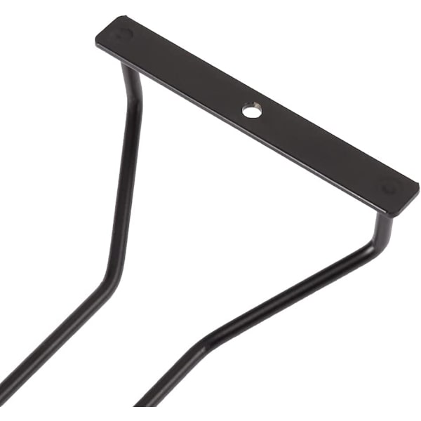 Sort - 1 x 12\" Vinglasholder, Under Hylde Vinglasholder