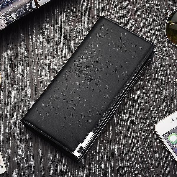 Iron edged men's long wallet Korean version men's youth fash