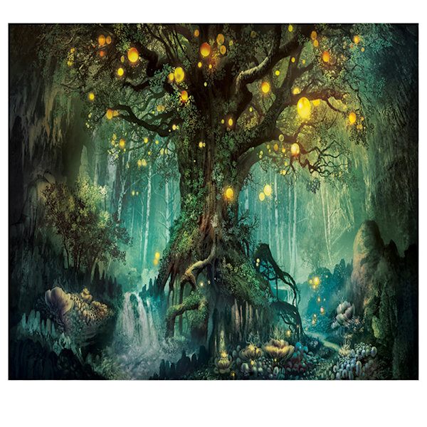 Elämänpuun seinävaate (150*130cm), psykedeelinen vesiputoushana