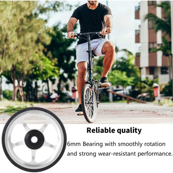 2 st Cykel Träningshjul, Aluminiumlegering Fällbar Cykel Lätt