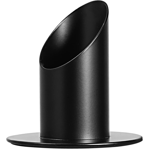 Lysestage (sort, 4 cm), nadverlys, lysestage i metal