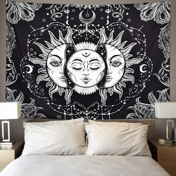 Sol og Måne Tarot Tapet (A-Sol og Måne, M/130cmx150cm) Sort