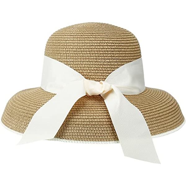 Solhat til kvinder, solbeskyttelse, stråhat, strandhatte, sommer, foldbar
