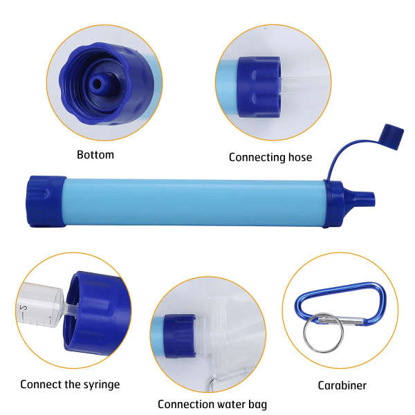 Bärbart vattenfilter Bärbar campingvattenbehandling för Campin