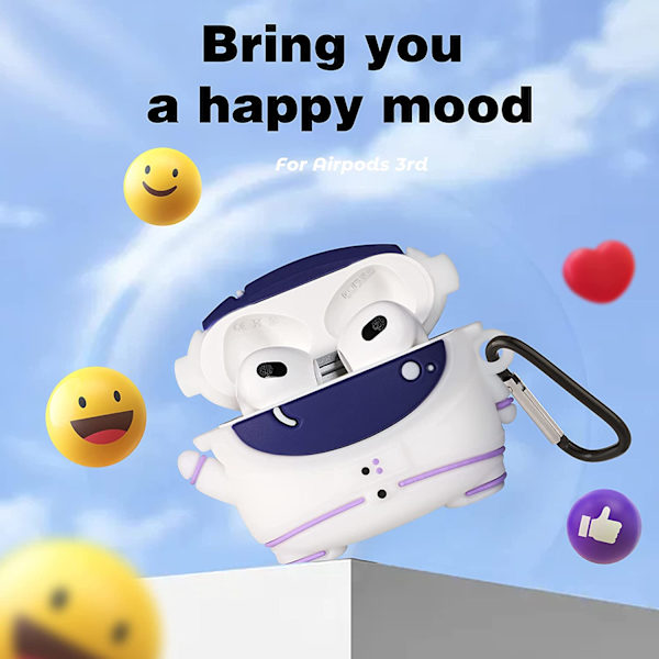 Kotelo Airpods 3 3. sukupolvelle Söpö 3D Hauska Piirretty Hahmo
