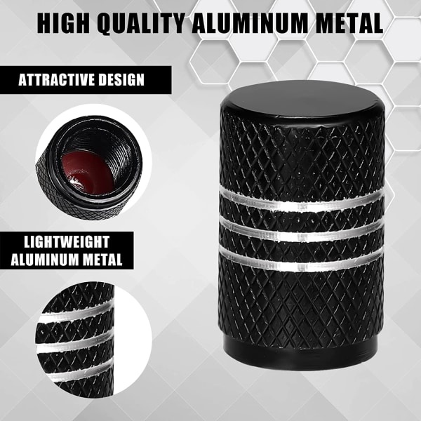 4 st 1,6x1 cm aluminium autoventilspindelkapslar, kraftiga däckkapslar