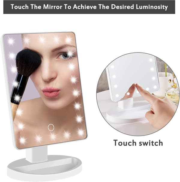 Lighted Mirror, 10X forstørrende LED Makeup Mirror, LED Mirror, USB