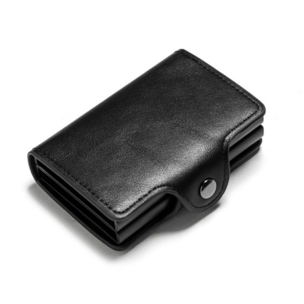 Kaksinkertainen varkaudenesto lompakko RFID-NFC Suojattu POP UP -korttipidike