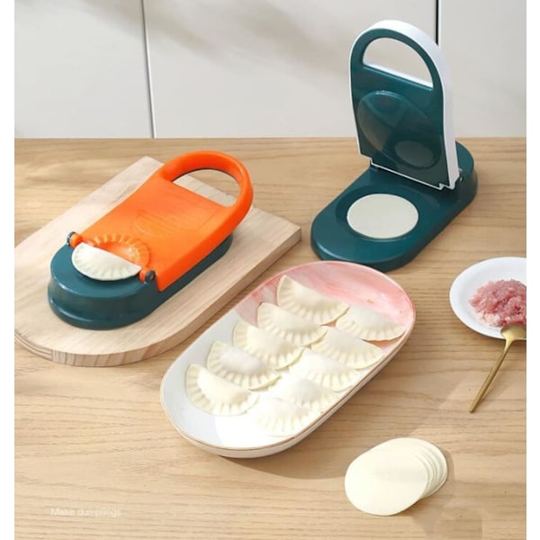 (Orange) Ravioli Maker Modell, 2 i 1 Dumpling Mold Maker, Tortilla Press Maker, Hand Held Dumpling Wrapper Mold, Ravioli Maker Gadget.