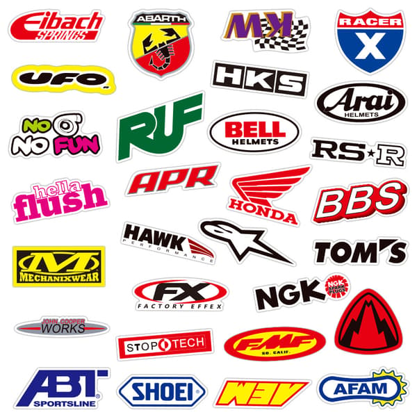 100 kpl Autoja ja moottoripyöriä JDM Trend Modification LOGO -tarroja